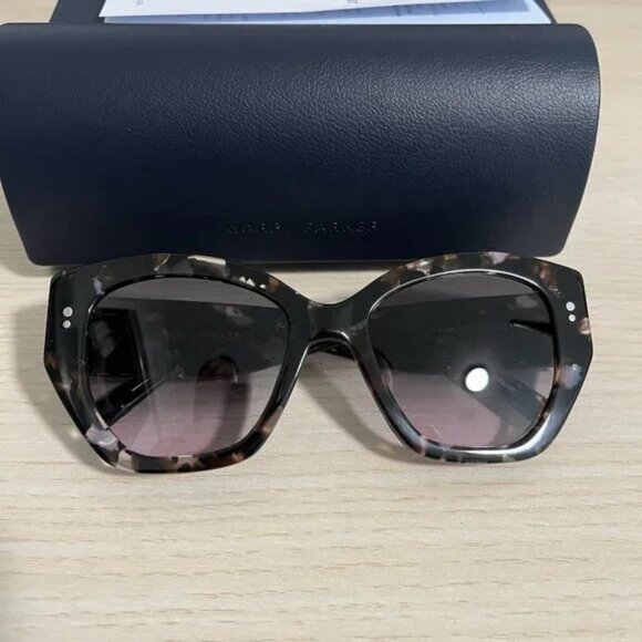 Warby Parker New Masha Large Navy Tortoise Sunglasses main image 5